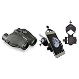 Vortex Optics Vanquish Reverse Porro Prism Binoculars 10x26 & GOSKY Smartphone Adapter Mount Regular Size - Compatible with Binoculars