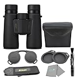 Nikon Monarch M5 12x42 (16769) Black Binoculars Bundle with Lens Pen and Cleaning Cloth, Compact Binoculars for Adults for Hunting, Bird Watching, and Hiking Essentials, Zoom Optics Lightweight Travel