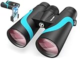 15x55 HD Binoculars for Adults High Powered,8° Wide Angle Binoculars,367/1000yds,BAK4 Prism FMC Lens,IPX7 Waterproof Binoculars for Bird Watching Hiking Travel Sports with Phone Adapter(Blue)