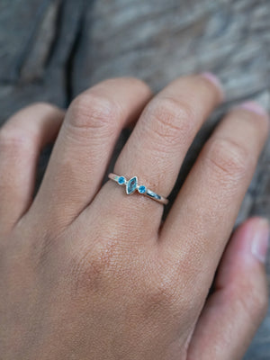 Apatite and Aquamarine Ring - Gardens of the Sun | Ethical Jewelry