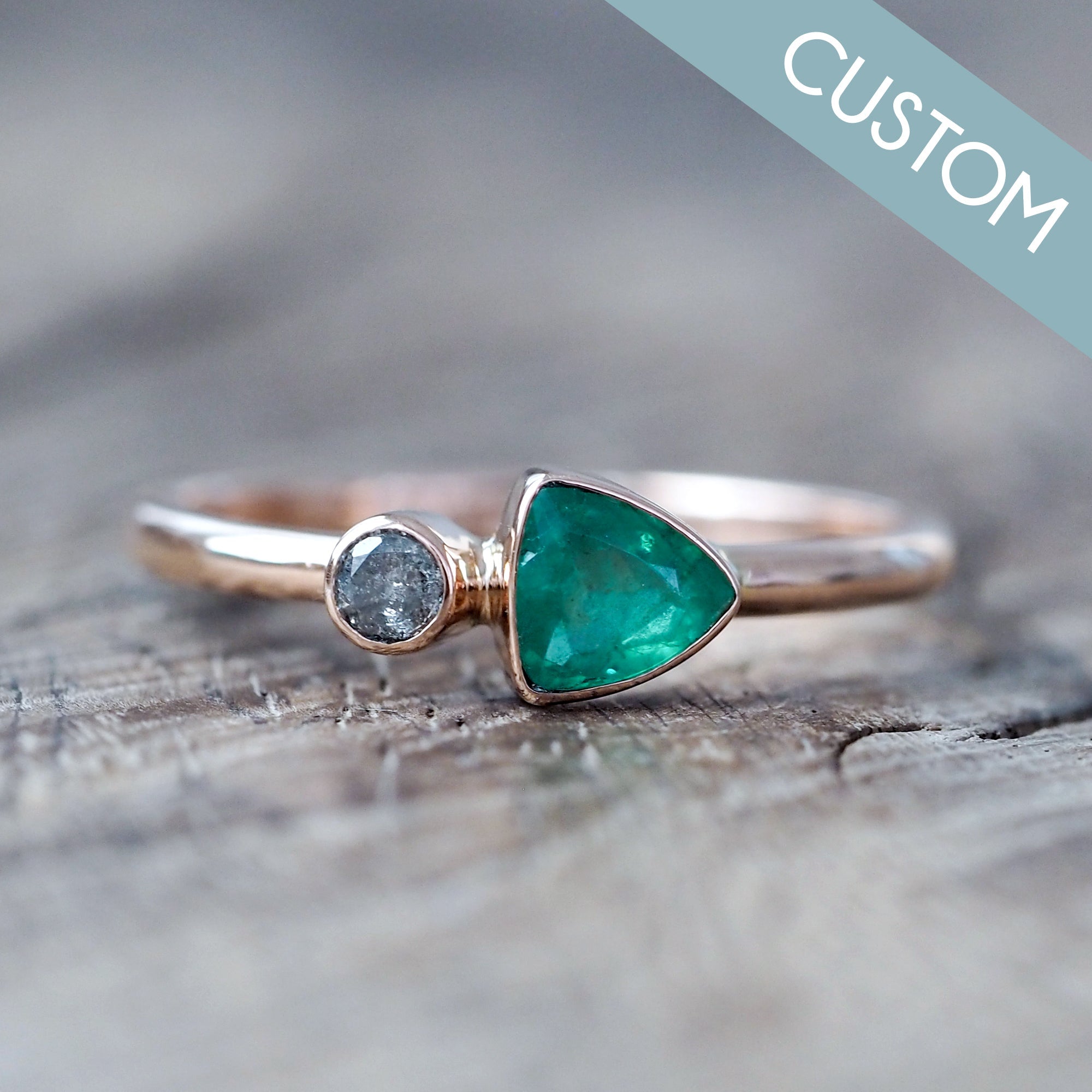 Custom Emerald Ring in Gold - Gardens of the Sun | Ethical Jewelry
