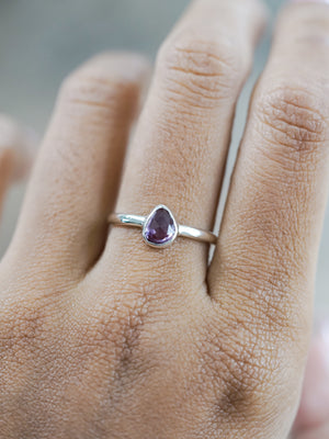 Rose Cut Pink Sapphire Ring - Gardens of the Sun | Ethical Jewelry