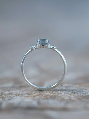 Salt and Pepper Diamond Ring in Silver - Gardens of the Sun | Ethical Jewelry